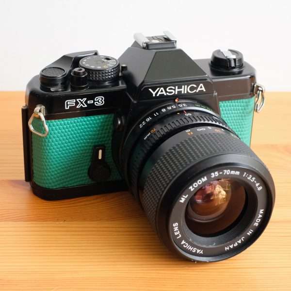 Yashica FX3 Turquoise Film Camera & Zoom Lens